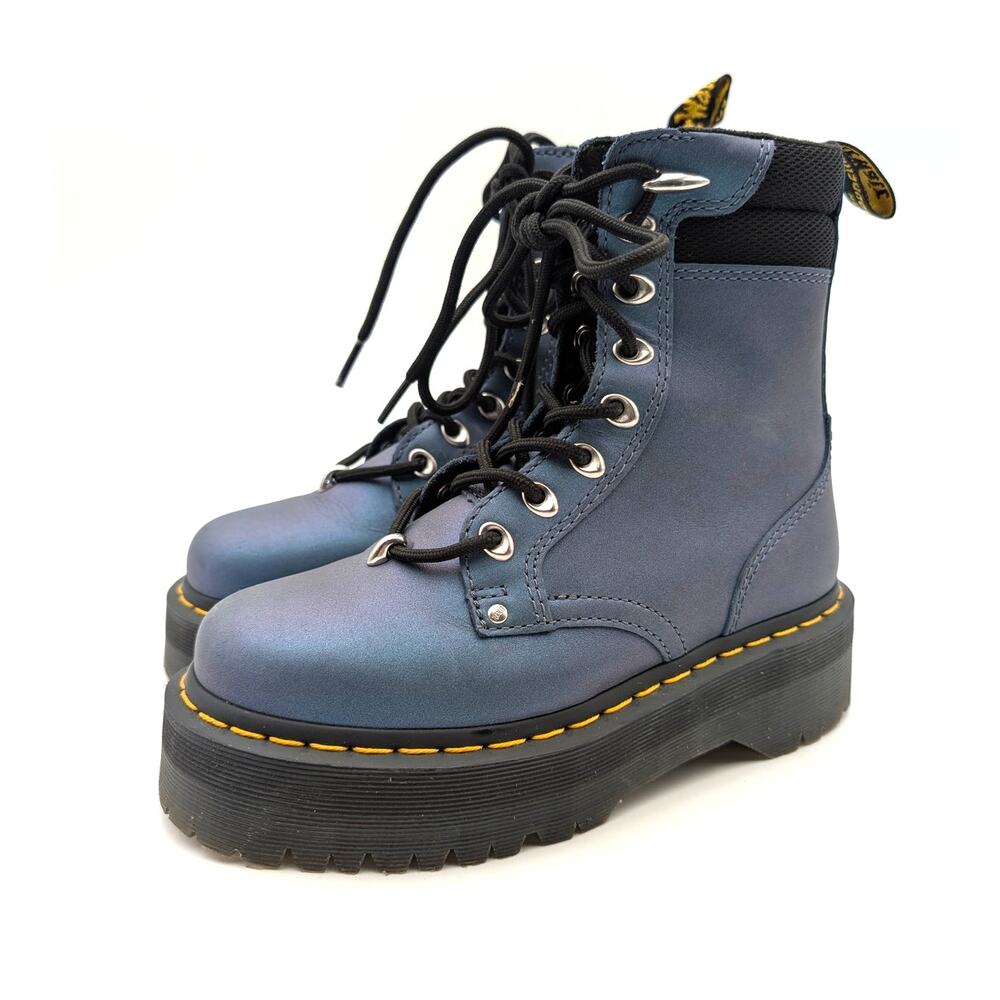 Dr. Martens Jadon II Hardware Platform Boots Unisex Deep Blue Size US W5/4M EU36